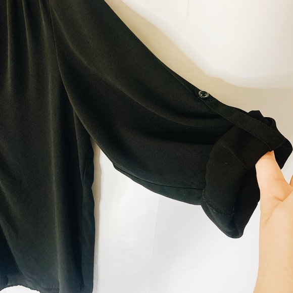 Halogen Black Oversized Blouse Size Small - Picture 4 of 6